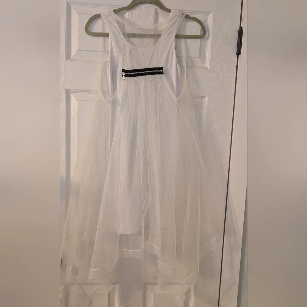 Tees by Tina High Low White Two Layer Dress - Picture 2 of 7